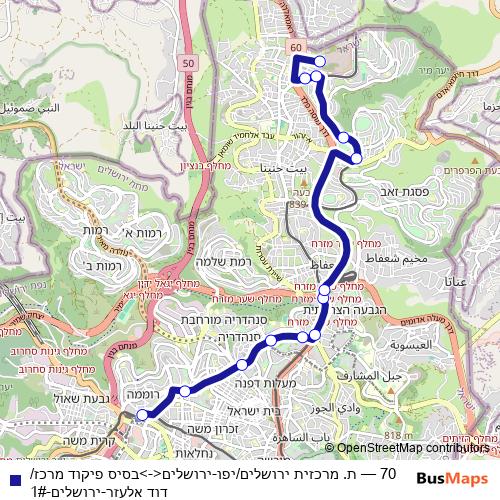 70 bus Line Map