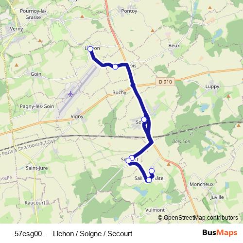 57esg00 bus Line Map