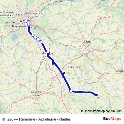 290 bus Line Map
