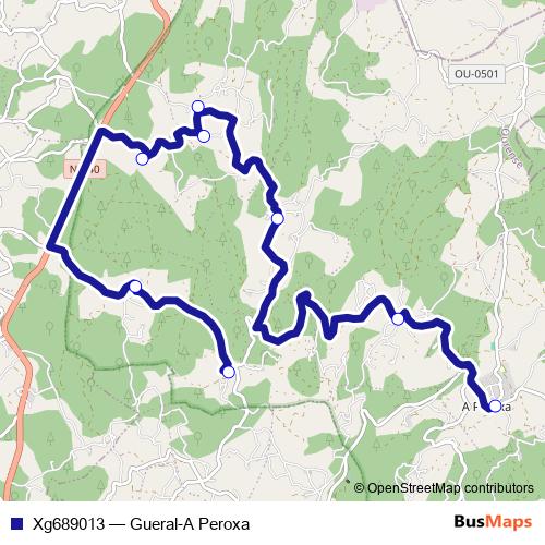 Xg689013 bus Line Map