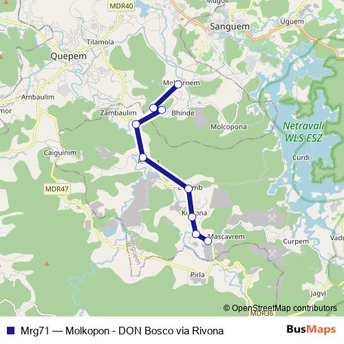 Mrg71 bus Line Map