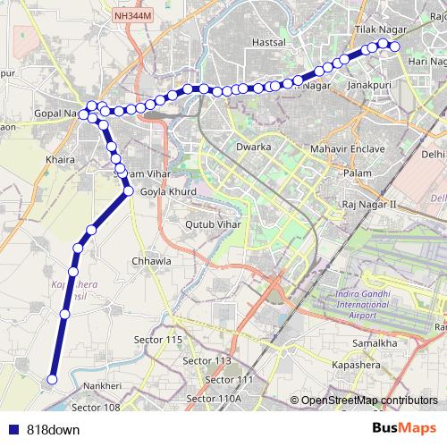 818down bus Line Map