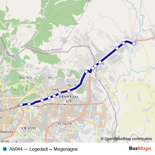 Ab044 bus Line Map
