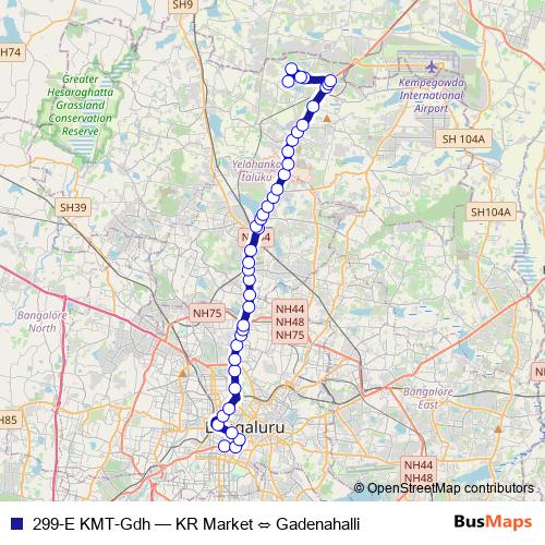 299-E KMT-Gdh bus Line Map
