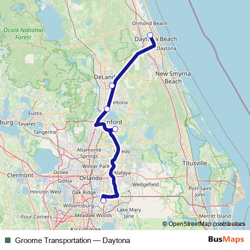 Groome Transportation bus Line Map