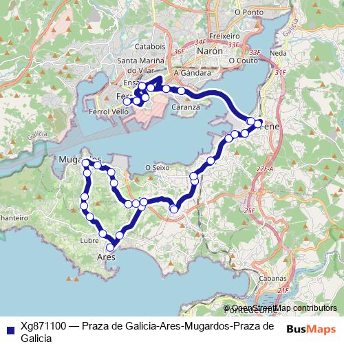 Xg871100 bus Line Map