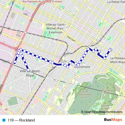 119 bus Line Map