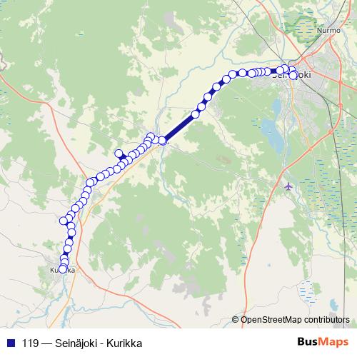 119 bus Line Map
