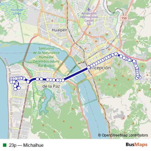 23p bus Line Map