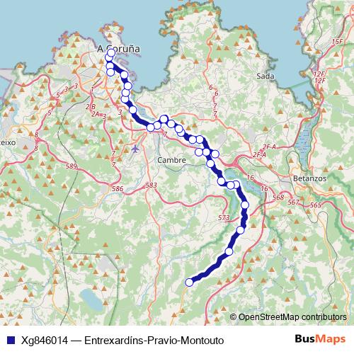 Xg846014 bus Line Map
