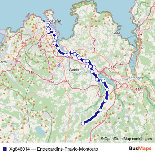 Xg846014 bus Line Map