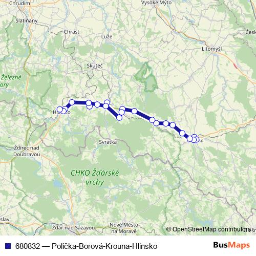 680832 bus Line Map