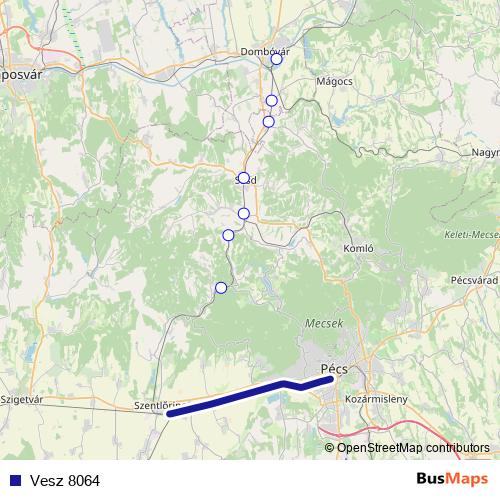Vesz 8064 rail Line Map