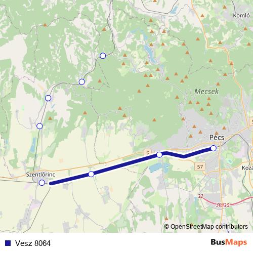 Vesz 8064 rail Line Map