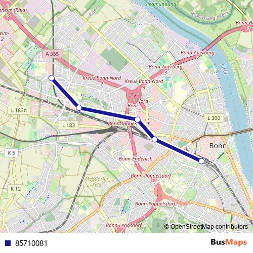 85710081 bus Line Map