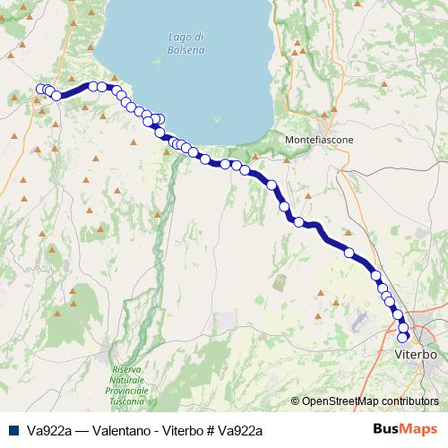 Va922a bus Line Map