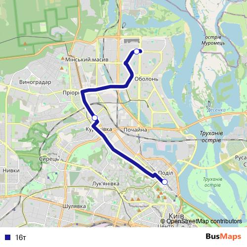 16т bus Line Map