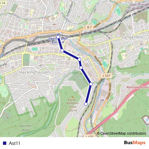 Ast11 bus Line Map