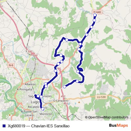 Xg680019 bus Line Map