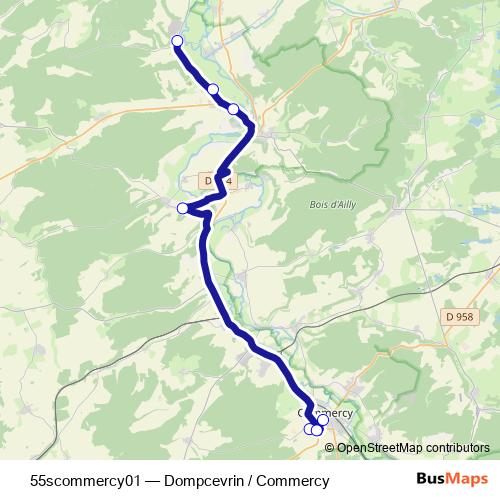 55scommercy01 bus Line Map