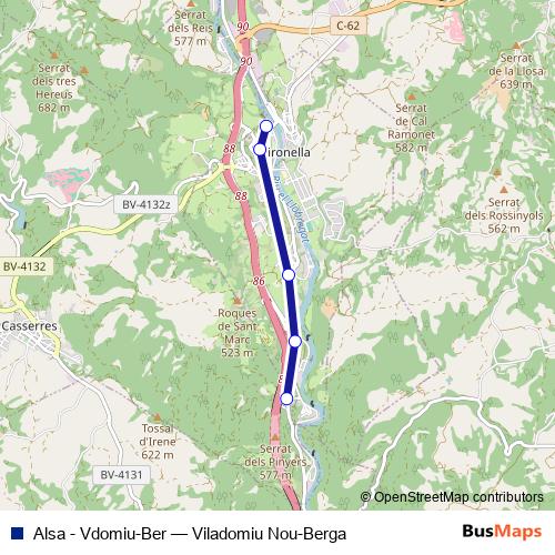 Alsa - Vdomiu-Ber bus Line Map