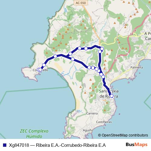 Xg847018 bus Line Map