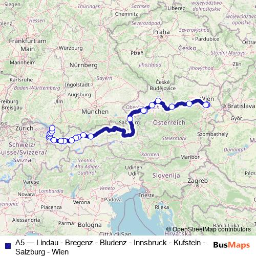 A5 rail Line Map