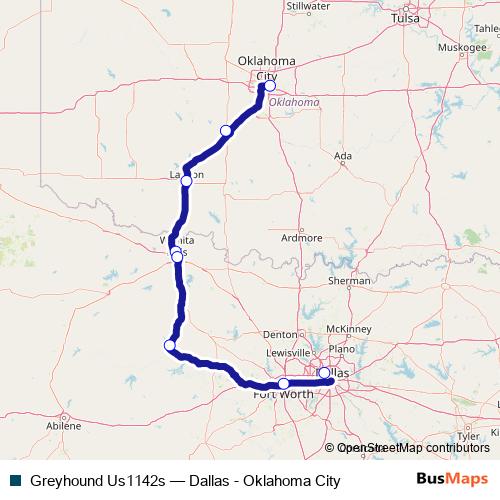Greyhound Us1142s bus Line Map