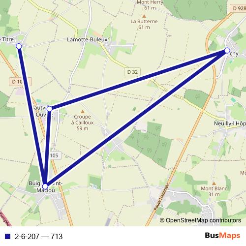 2-6-207 bus Line Map