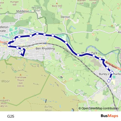 G25 bus Line Map