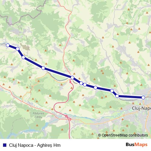 Cluj Napoca - Aghireş Hm bus Line Map