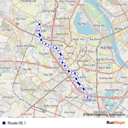 Route 05 1 bus Line Map