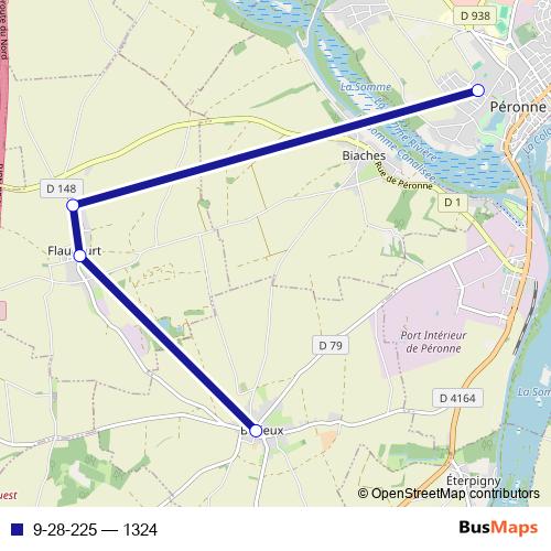 9-28-225 bus Line Map