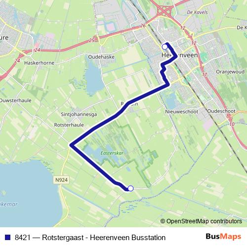 8421 bus Line Map