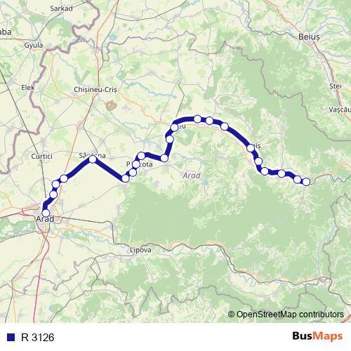 R 3126 rail Line Map