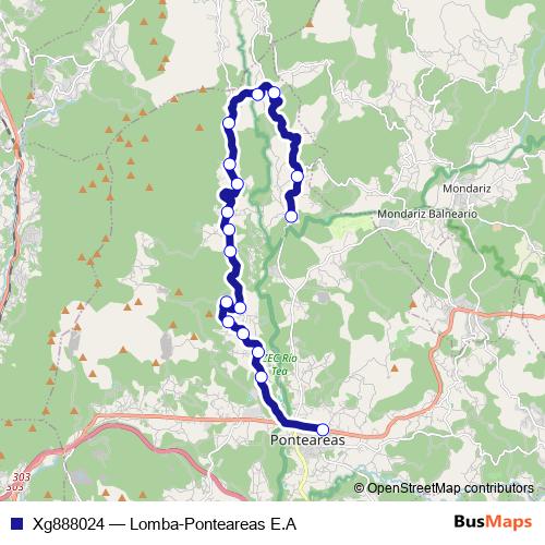 Xg888024 bus Line Map