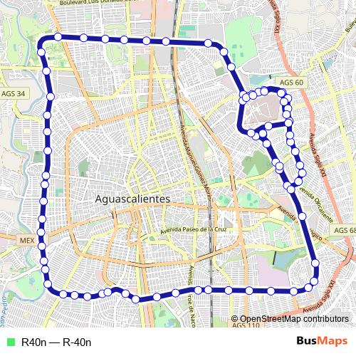 R40n bus Line Map
