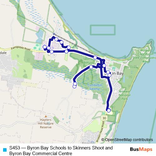 S453 bus Line Map