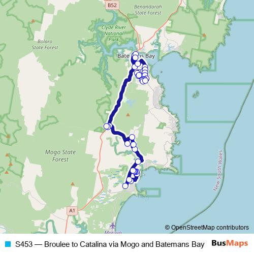 S453 bus Line Map