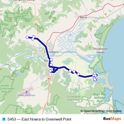 S453 bus Line Map