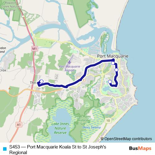 S453 bus Line Map