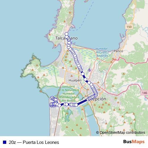 20z bus Line Map