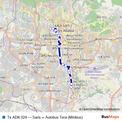 Tx ADK 024 bus Line Map