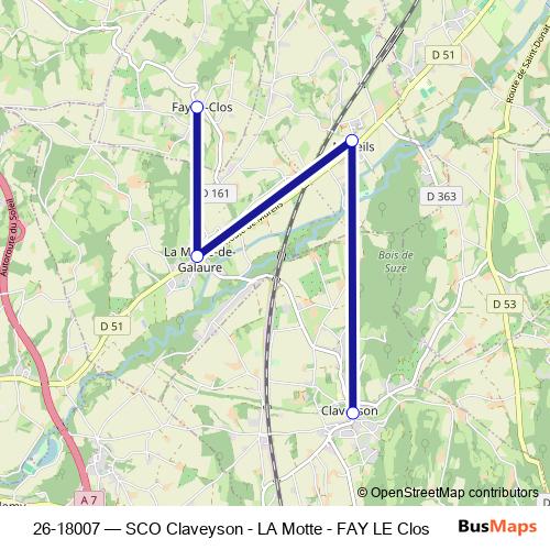 26-18007 bus Line Map