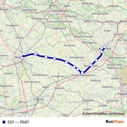 E67 rail Line Map