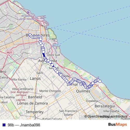 98b bus Line Map