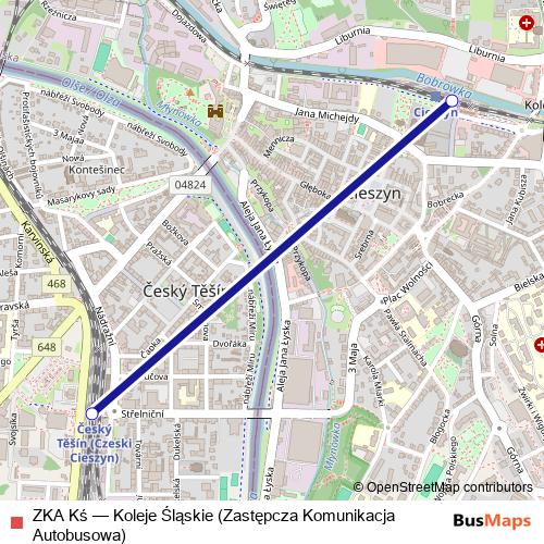 ZKA Kś bus Line Map