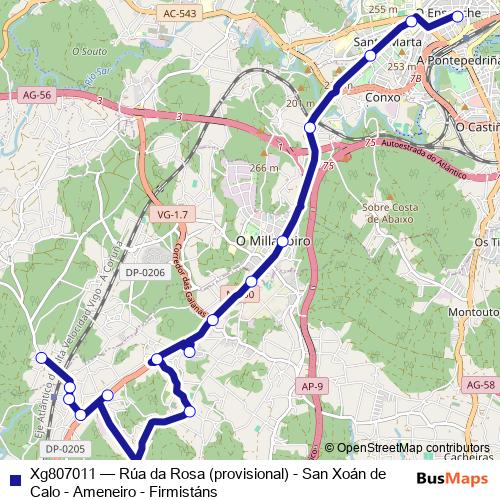 Xg807011 bus Line Map