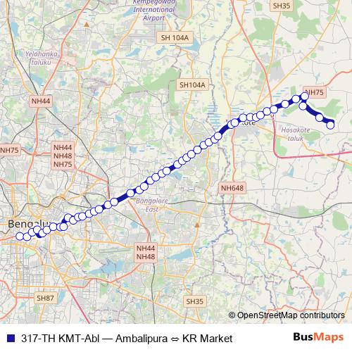 317-TH KMT-Abl bus Line Map