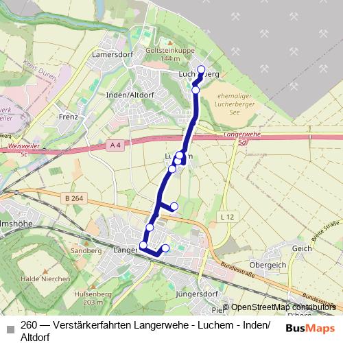 260 bus Line Map
